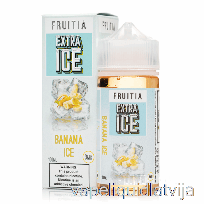 Banānu Ledus - Papildu Ledus - Fruitia - 100ml 3mg Vape šķidrums